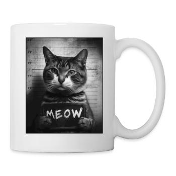 Cat Mugshot - Meow - Mug - white - Right