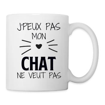 Mon Chat ne veut pas - Mug blanc - blanc - Droite