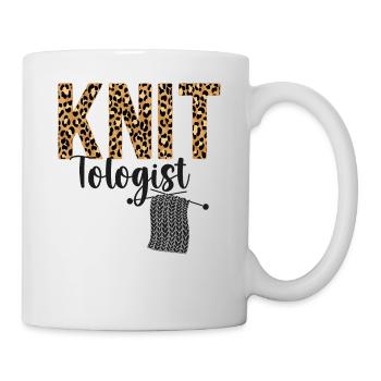 Knitting Wrinkled Leopard Cheetah - Mug - white - Right