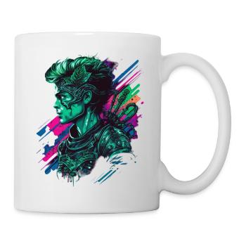 Cadeau synthwave de la Saint-Patrick - Mug blanc - blanc - Droite