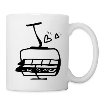 Télésiège Ski Ski - Mug blanc - blanc - Droite
