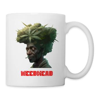 Unkraut-Kopf - Tasse - Weiß - Rechts