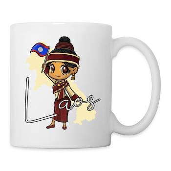 Laos Laos Laotian Fille Robe Lao I Cadeau - Mug blanc - blanc - Droite