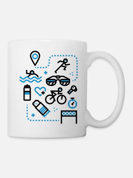 triatlhon icons finisher - Tasse - Weiß
