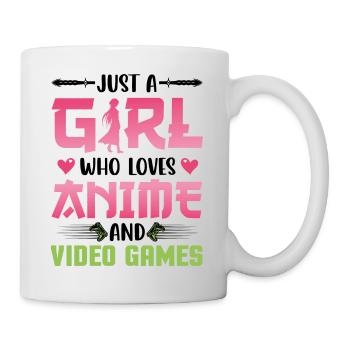 Juste une fille qui aime l’anime et les jeux vidéo - Mug blanc - blanc - Droite
