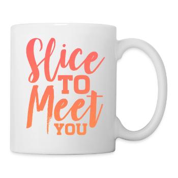 Tranche pour vous rencontrer | Amateurs de pizza - Mug blanc - blanc - Droite
