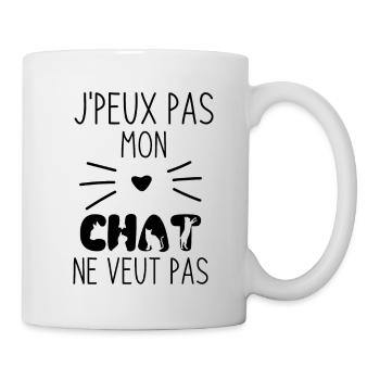 Mon Chat ne veut pas 2 - Mug blanc - blanc - Droite