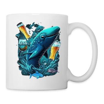 tiefsee fisch kapitän mt bier - Tasse - Weiß - Rechts