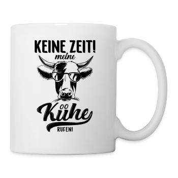 Kühe Kuh Schädel Oberteil Landwirtschaft Geschenke - Tasse - Weiß - Rechts