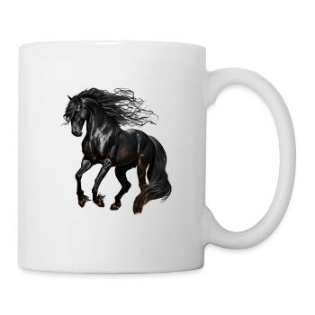 Beau design de cheval pour les filles - Mug blanc - blanc - Droite