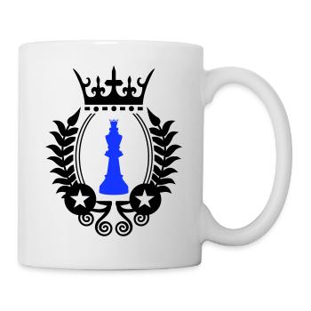 Symbole du roi d’échecs - Mug blanc - blanc - Droite