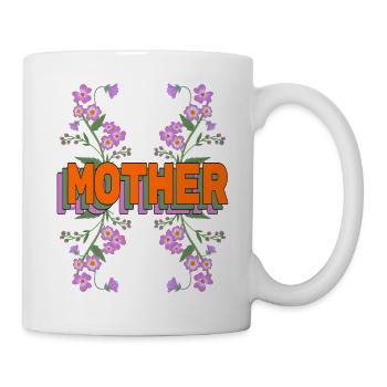 Fête des mères Cadeau Fleurs Florales Mère Amour - Mug blanc - blanc - Droite