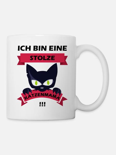 Stolze Katzenmama - Tasse - Weiß