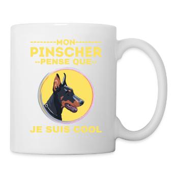 Chine de race PINSCHER 2 - Mug blanc - blanc - Droite