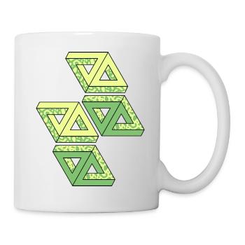 Penrose Triangle Tribar Impossible figure - Mug blanc - blanc - Droite