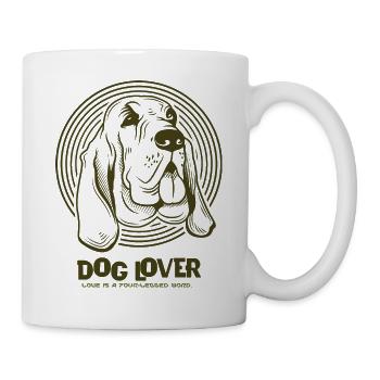 Dog Lover i love dogs animal lovers - Tasse - Weiß - Rechts