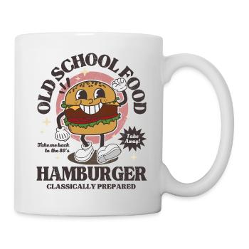 Old School Food Retro-Burger - Tasse - Weiß - Rechts