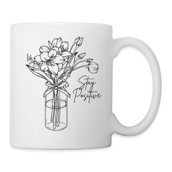 Stay Positive Flower - Mug - white - Right