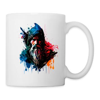 Dark Wizard Warrior Street Art Design - Mug - white - Right