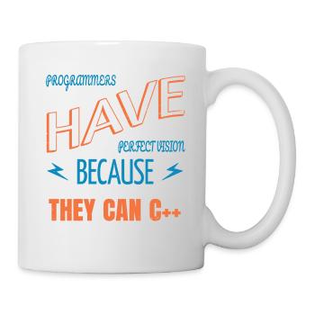 father gift idea humor present c plus plus funny - Tasse - Weiß - Rechts