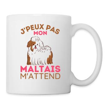 Chien maltais 1 - Mug blanc - blanc - Droite