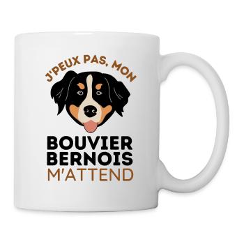 Mon bouvier bernois m attend - Mug blanc - blanc - Droite