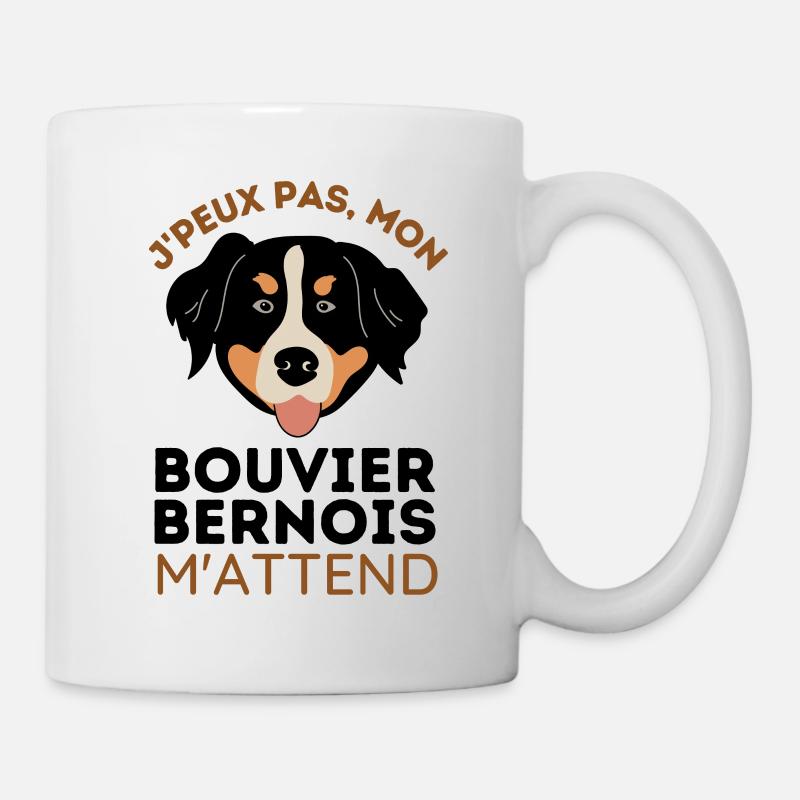 Mon bouvier bernois m attend - Mug blanc - blanc