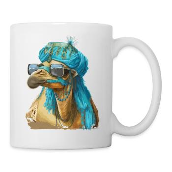 Kamel mit Sonnenbrille - Tasse - Weiß - Rechts