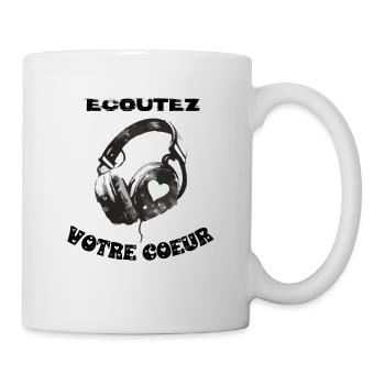 Ecoutez votre coeur - Mug blanc - blanc - Droite