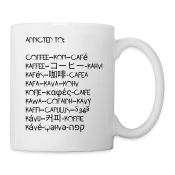 coffee in many languages - Mug - white - Right