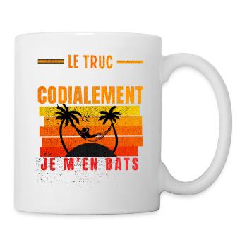 Le truc c'est que cordialement.. la retraite - Mug blanc - blanc - Droite