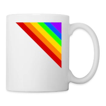 Ecke bunt Regenbogen Geschenkidee - Tasse - Weiß - Rechts