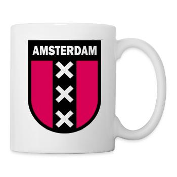 AMSTERDAM-Wappen - Tasse - Weiß - Rechts