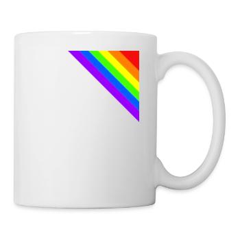 Regenbogen Geschenkidee Ecke bunt - Tasse - Weiß - Rechts