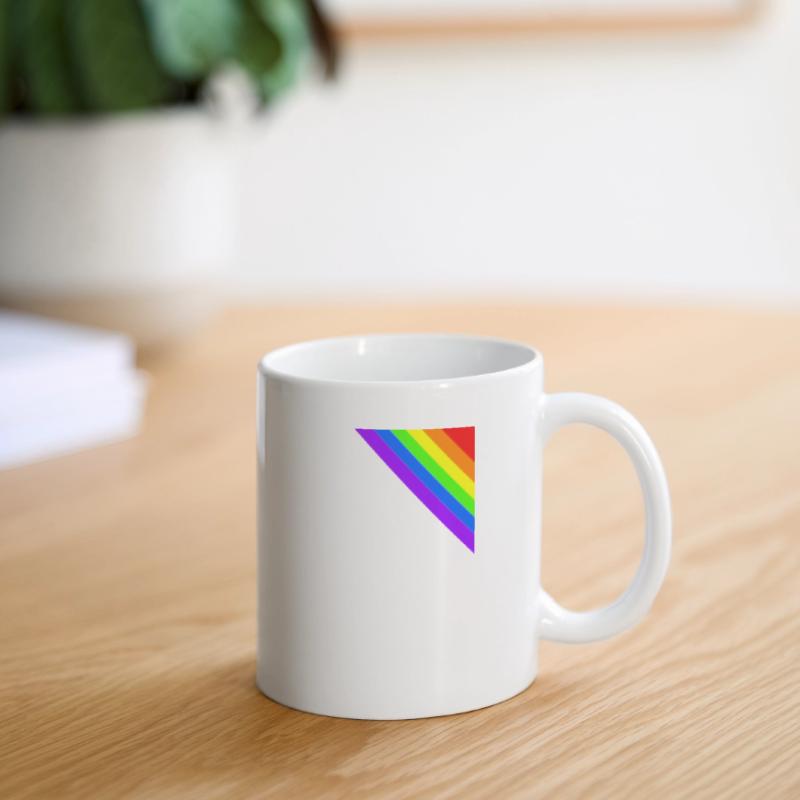 Regenbogen Geschenkidee Ecke bunt Tasse
