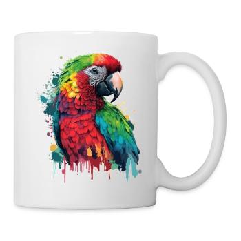 Perroquet coloré - Mug blanc - blanc - Droite