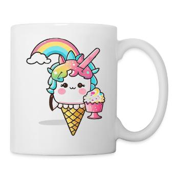 Licorne du Soleil - Brille comme le soleil - Mug blanc - blanc - Droite