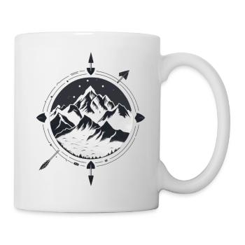 Mountain compass for hikers - Mug - white - Right