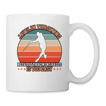 Speerwurf Because Throwing Balls - Tasse - Weiß - Rechts
