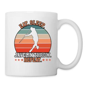 Eat Sleep Javelin Throw Repeat - Tasse - Weiß - Rechts