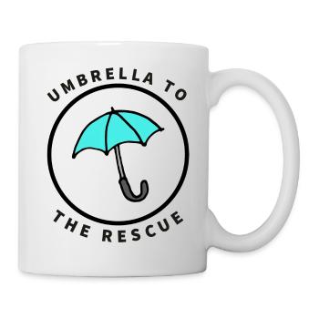 Umbrella To The Rescue Regenschirm - Tasse - Weiß - Rechts