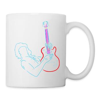 Rainbow guitariste coloré. Guitare électrique. - Mug blanc - blanc - Droite