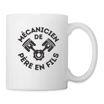 Mécanicien de père en fils - Mug blanc - blanc - Droite
