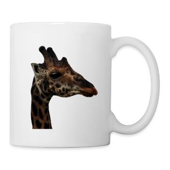 Porträt einer Giraffe - Tasse - Weiß - Rechts