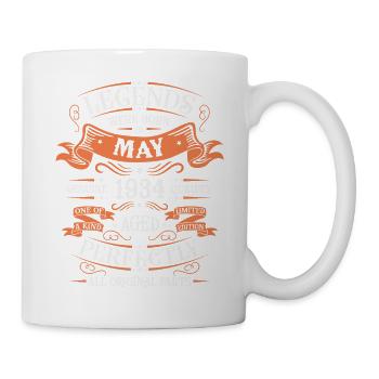 Mai 1934 Jubiläums-Vintage-Geschenk - Tasse - Weiß - Rechts