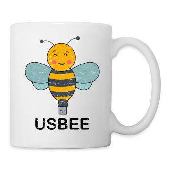 US BEE - USB Biene - Clé USB - Mug blanc - blanc - Droite