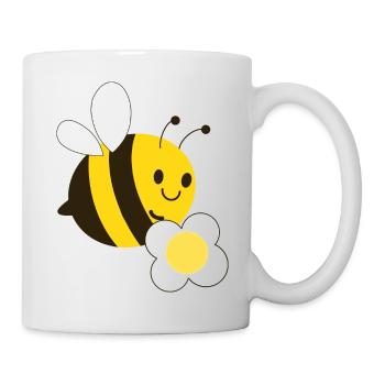 Bee with flower - Mug - white - Right