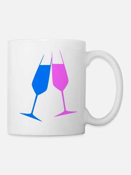 Farbenfroher Toast - Tasse - Weiß