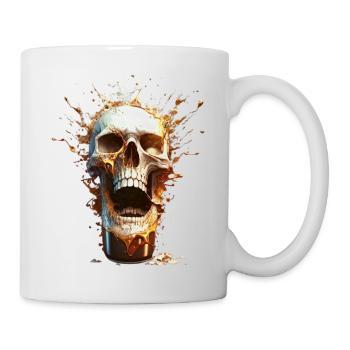 Explosion de bière Skull - Mug blanc - blanc - Droite
