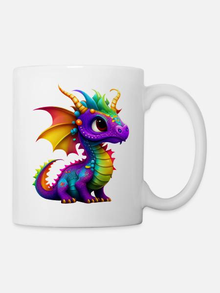 Süßer kleiner Drache - Tasse - Weiß